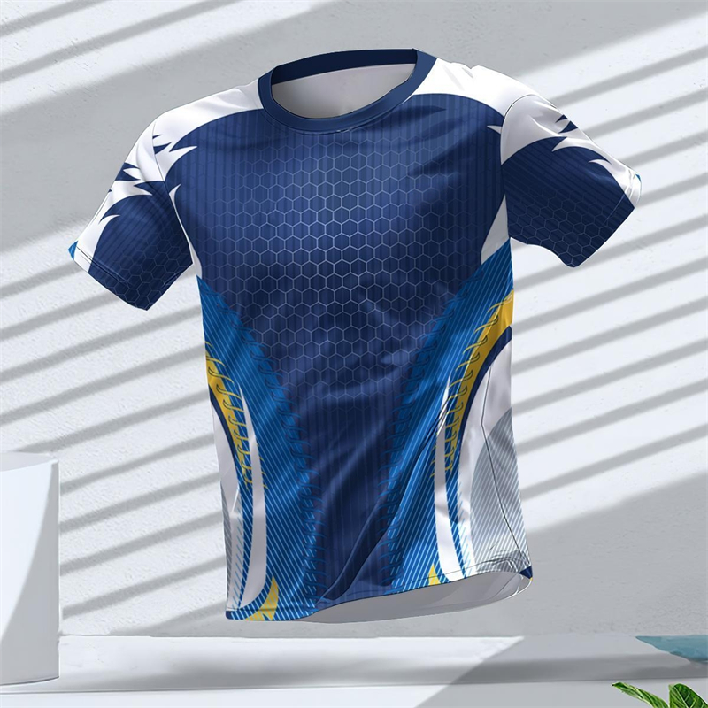 3D Printing Tablet - เสื้อยืดกีฬาพิมพ์ลายกราฟิกเรขาคณิต 3 มิติ เสื้อยืดลำลองสำหรับฤดูร้อน เสื้อยืดปิงปอง เสื้อยืดสตรีทแวร์สุดเทรนด์