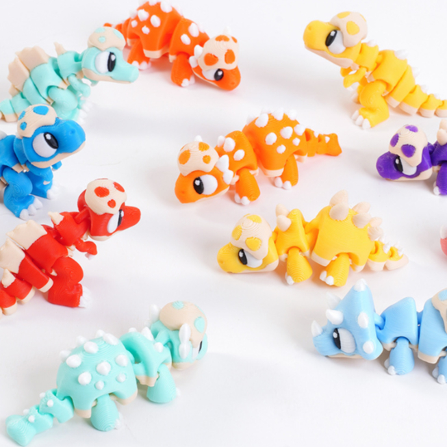 3D Printing Household Items - โมเดลไดโนเสาร์ไทแรนโนซอรัสเร็กซ์แบบสามมิติ พิมพ์ด้วยเทคโนโลยี 3D ของเล่นไดโนเสาร์ขยับได้ เหมาะสำหรับเป็นของขวัญเด็ก ตกแต่งบ้าน