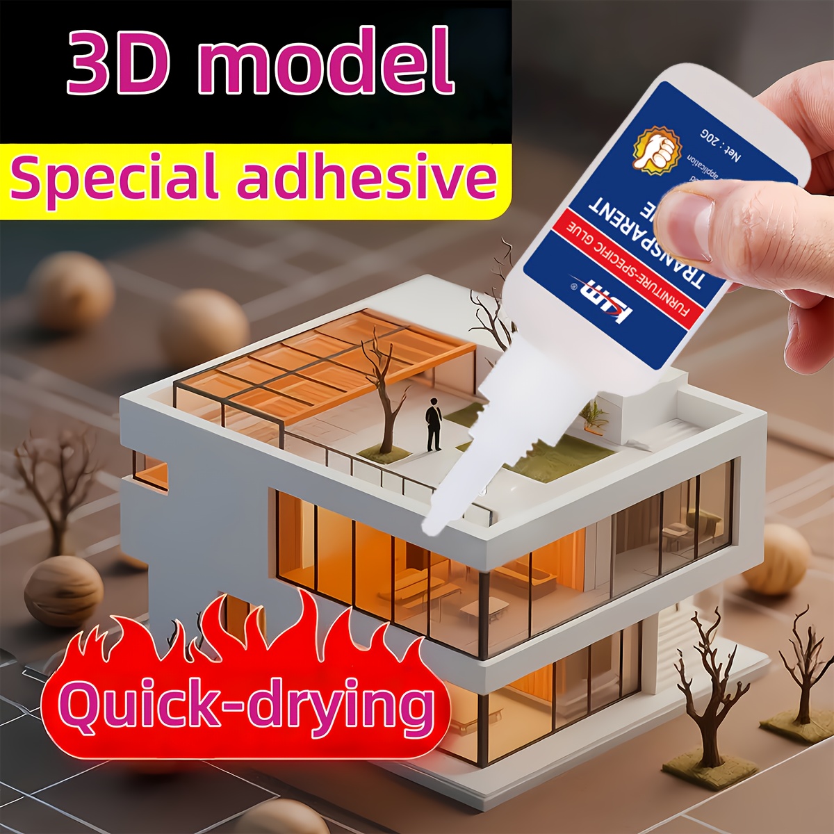 3D Printing Glue Stick - กาวพิเศษใสแห้งเร็ว 20G สำหรับการพิมพ์ 3 มิติ โมเดล