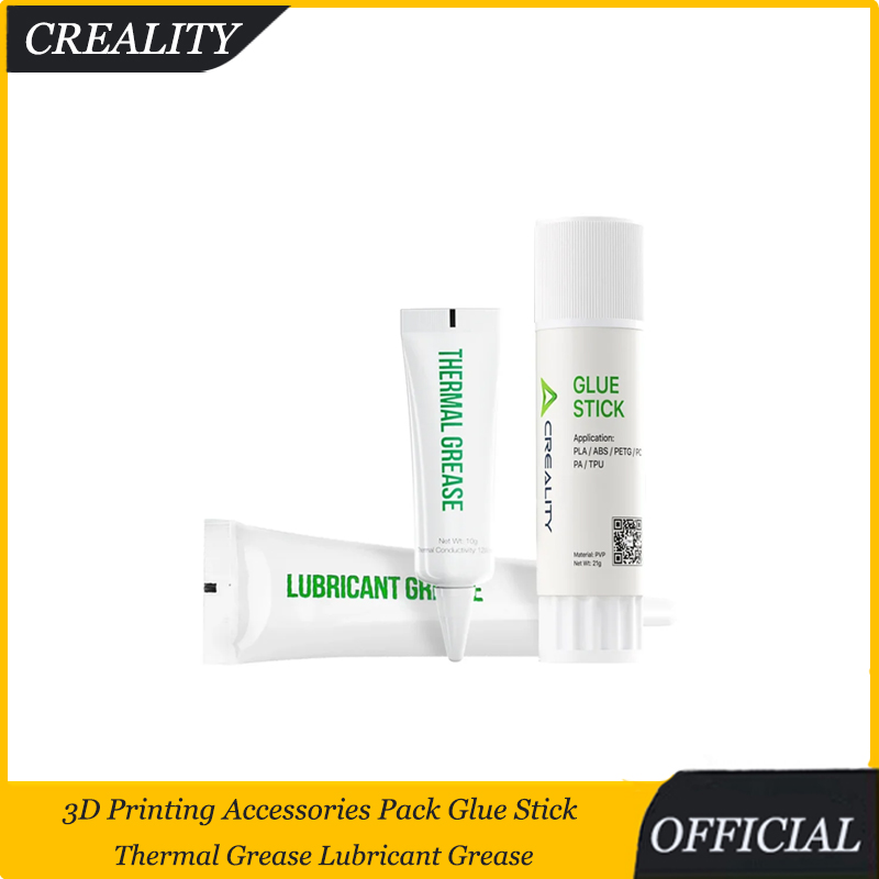 3D Printing Glue Stick - ชุดอุปกรณ์เสริมเครื่องพิมพ์ 3 มิติของแท้จาก Creality: กาวแท่งและจาระบีระบายความร้อนสำหรับเครื่องพิมพ์ 3