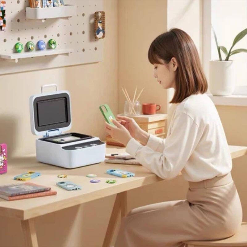 3D Printing Case - เครื่องกดความร้อนแบบแบนขนาดเล็ก DIY สำหรับพิมพ์เคสมือถือ ระบบสุญญากาศ ถ่ายโอนความร้อน 3
