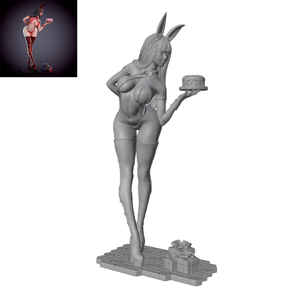 3D Printing Article - โมเดลตัวละครสาวน้อยน่ารักธีมปาร์ตี้วันหยุด 1/24/12/6 ชุดโมเดลเรซิน GK ขนาดเล็ก พิมพ์