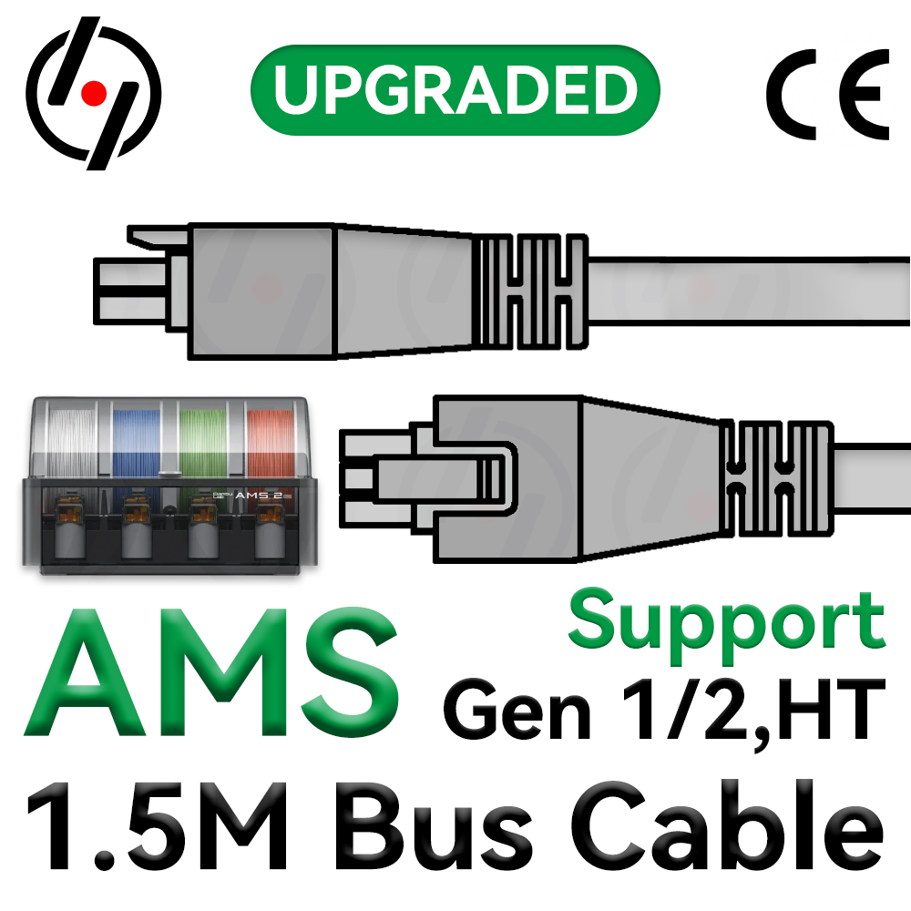 3D Printer Cable Chain - สำหรับแบมบูแล็บ AMS/AMS 2 Pro/AMS HT 1.5M