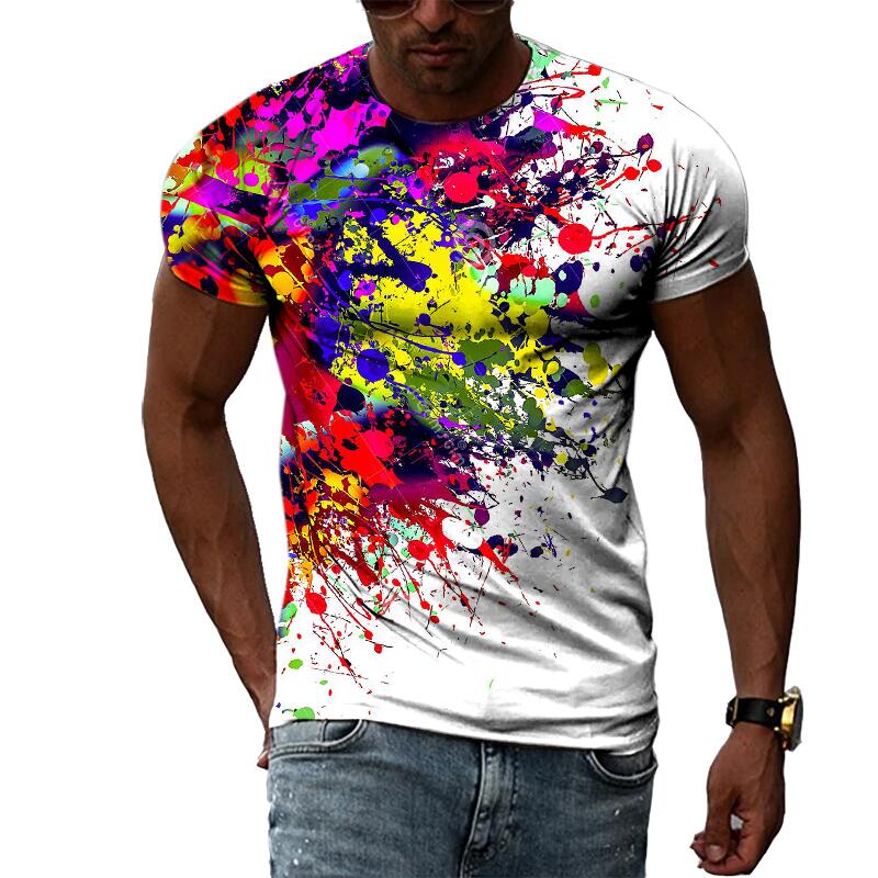 3D Printing Services - เสื้อยืดแฟชั่นฤดูร้อนผู้ชาย พิมพ์ลายกราฟิก 3 มิติ สไตล์ฮิปฮอป ฮาราจูกุ