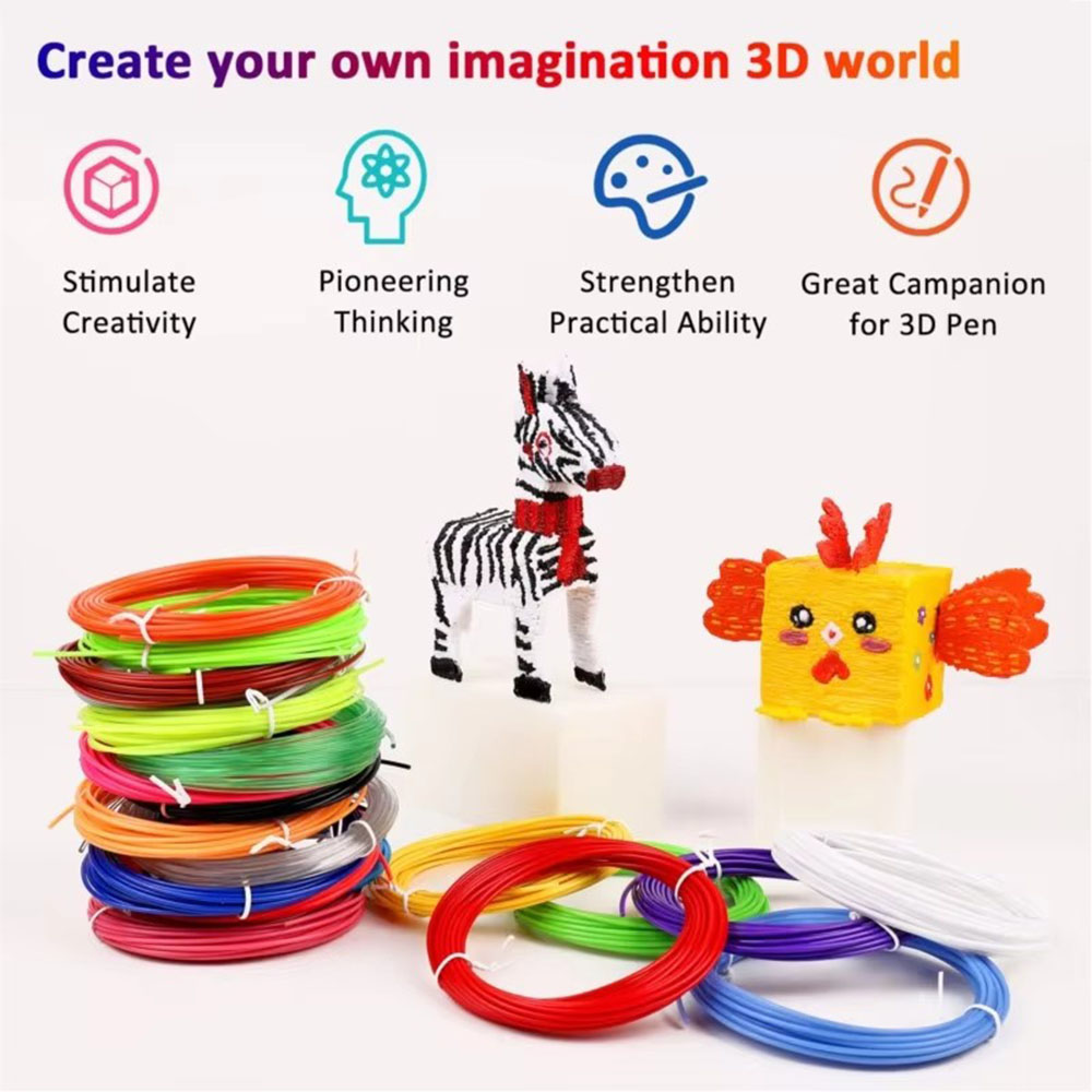 สีสุ่ม 10/20/30 สี ไส้พลาสติก  - 3D Printing Pen For Adults บทวิจารณ์และราคา