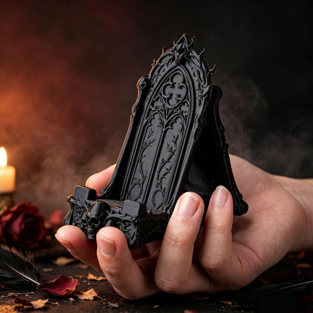 ขาตั้งโทรศัพท์ลายกอธิคพิมพ์ 3  - 3D Printing Tablet บทวิจารณ์และราคา