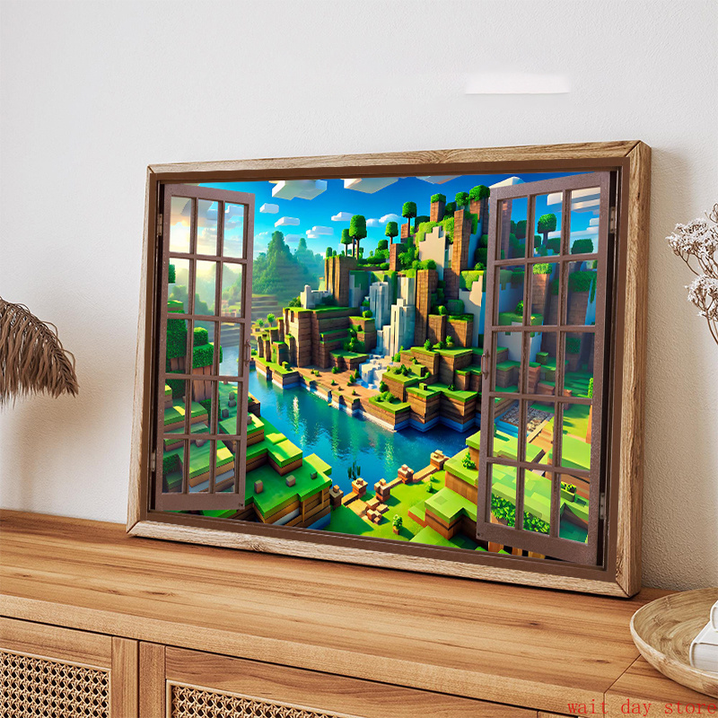 บล็อกพิกเซลวิดีโอเกมภูมิทัศน์  - 3D Printing Videos บทวิจารณ์และราคา
